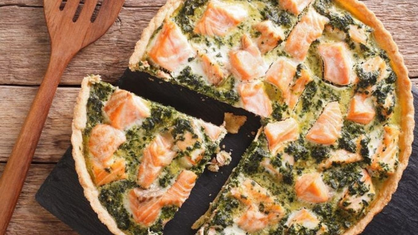 Salmon Spinach Quiche